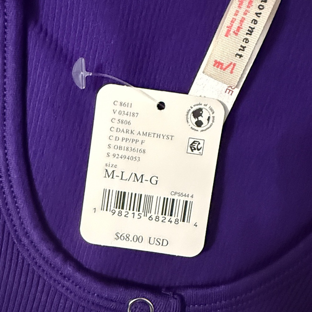 FP Movement Bail Out Crop Thermal Knit Top - Dark Amethyst - Picture 4 of 6